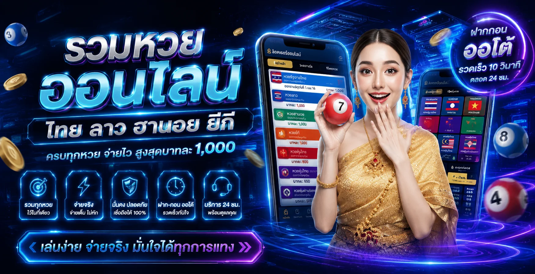 หวยออนไลน์ WXBET88 หวยรัฐ ยี่กี ลาว ฮานอย จ่ายบาทละ 900